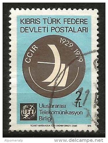 Turkish Cyprus 1979 - Mi. 74 O, International Telecommunication Union | U.T.I. | CCIR | Emblems - Used Stamps