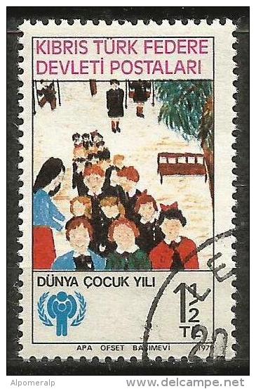 Turkish Cyprus 1979 - Mi. 77 O,  Children | International Years | U.N.O. | Children Drawings - Used Stamps