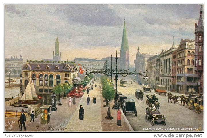 HAMBURG JUNGFERNSTIEG  Tuck's - 1910s TUCK'S POSTCARD - Germany - Other & Unclassified