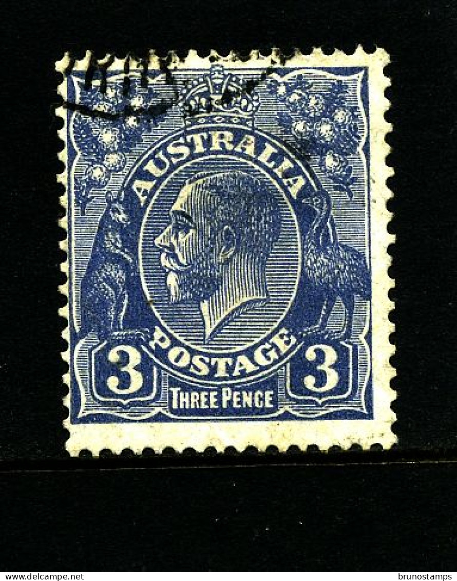 AUSTRALIA - 1929  KGV HEAD 3d BLUE DIE II  SMALL MULTIPLE WMK PERF 13 1/2x12 1/2  FINE USED  SG 100b - Used Stamps