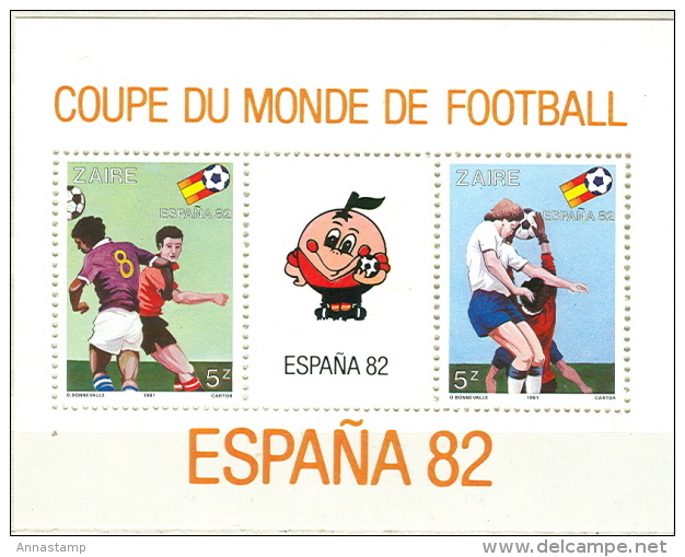Zaire MNH Football Set And SS - 1982 – Espagne