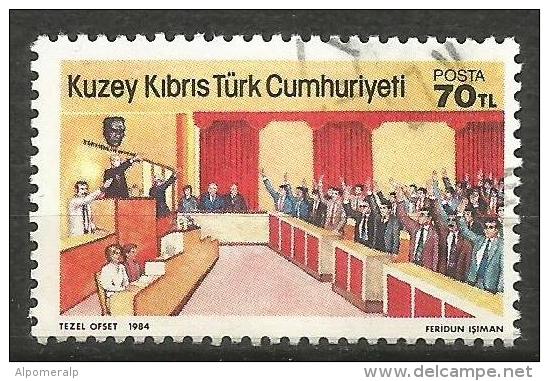 Turkish Cyprus 1984 - Mi. 154 O,  First Anniversary Of Republic | Parliament | Deputies - Used Stamps