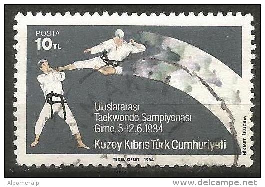 Turkish Cyprus 1984 - Mi. 156 O, Taekwondo Champ. Girne | Martial Arts - Oblitérés