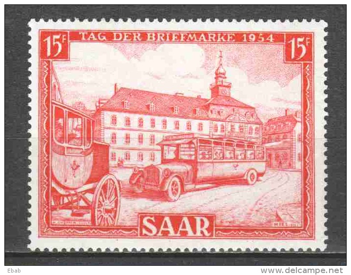 Germany Saarland 1954 Mi 349 MNH AUTOBUS - Ongebruikt