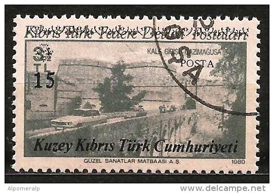 Turkish Cyprus 1987 - Mi. 200 O, Castle Entrance, Gazi Magusa | Monuments | Tourism | Overprint - Used Stamps