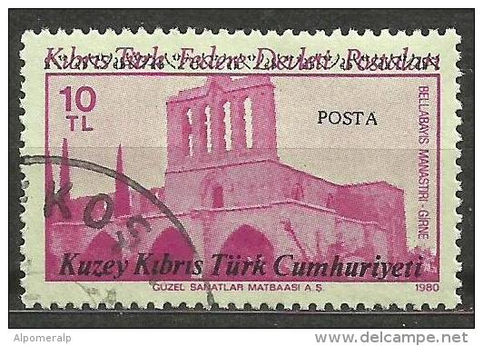 Turkish Cyprus 1987 - Mi. 199 O, Monastery, Girne | Monuments | Tourism | Overprint - Oblitérés