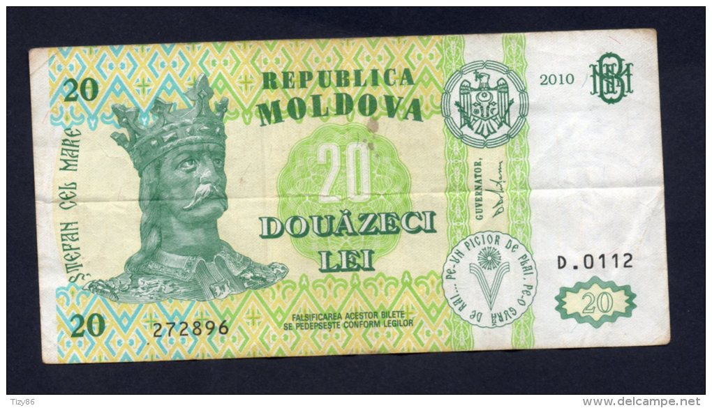 Repubblica Moldava - Moldavia Moldova - 20 Ley 2010 - BB - Moldawien (Moldau)