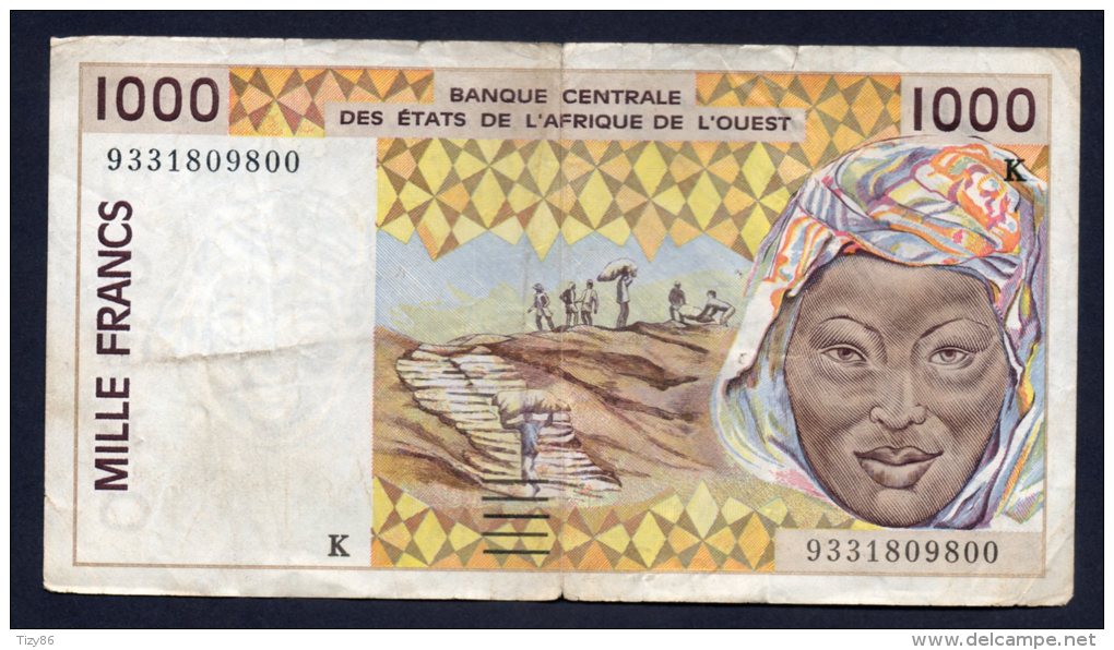 1000 FRANCS AFRIQUE DE L'OUEST -BB - Other - Africa