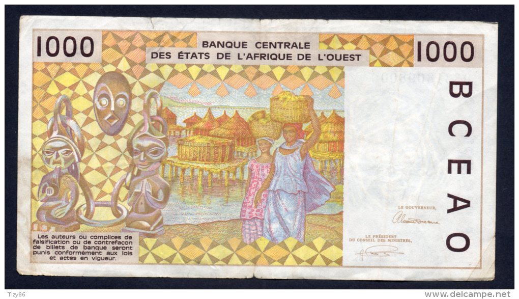 1000 FRANCS AFRIQUE DE L'OUEST -BB - Autres - Afrique