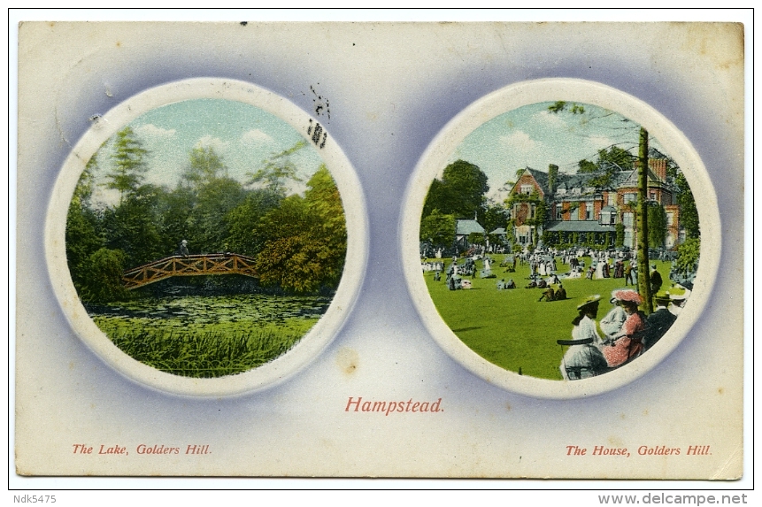 LONDON : HAMPSTEAD - GOLDERS HILL / POSTMARK - HAMPSTEAD / ADDRESS - CROYDON, WINDMILL ROAD - London Suburbs