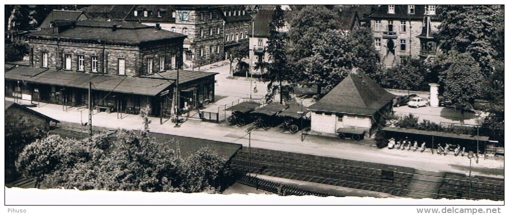 D5774     HEPPENHEIM : Blick Auf Bahnhof Und Sterkenburg - Heppenheim