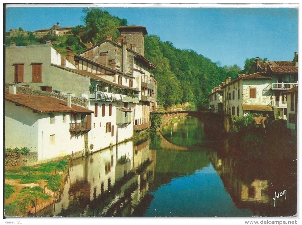 Saint Jean Pied De Port-L'Église,la Citadelle Et La Nive-(CPM) - Saint Jean Pied De Port