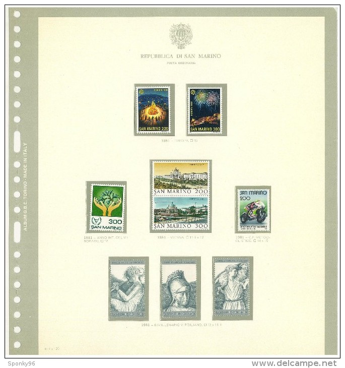 SAN MARINO - COLLEZIONE COMPLETA - MNH** DAL 1981 AL 1997 + SERVIZI E FOGLIETTI COME DA FOTOGRAFIE - Verzamelingen & Reeksen