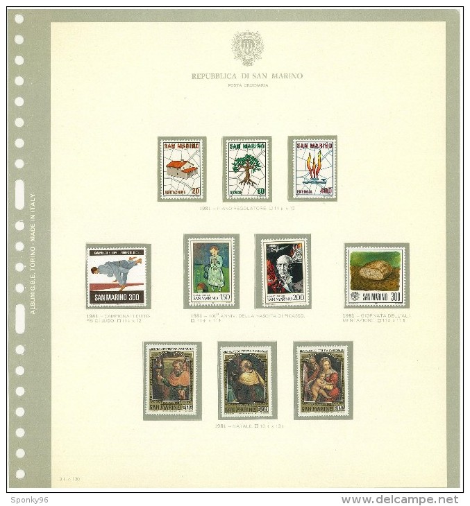 SAN MARINO - COLLEZIONE COMPLETA - MNH** DAL 1981 AL 1997 + SERVIZI E FOGLIETTI COME DA FOTOGRAFIE - Collections, Lots & Series