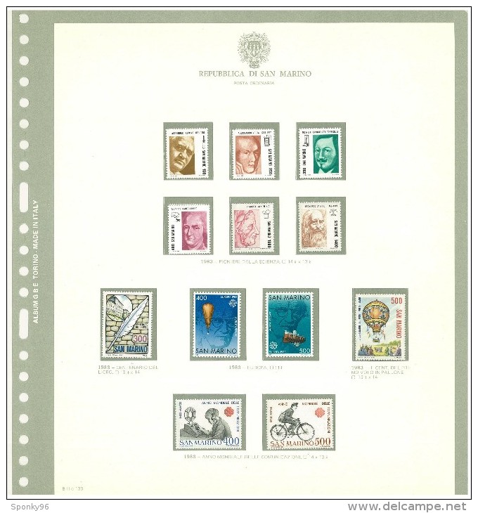 SAN MARINO - COLLEZIONE COMPLETA - MNH** DAL 1981 AL 1997 + SERVIZI E FOGLIETTI COME DA FOTOGRAFIE