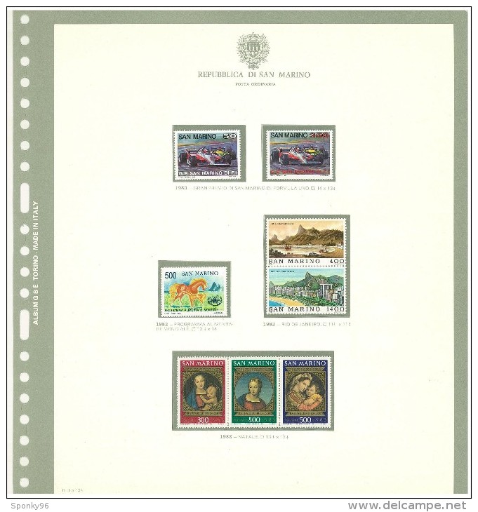 SAN MARINO - COLLEZIONE COMPLETA - MNH** DAL 1981 AL 1997 + SERVIZI E FOGLIETTI COME DA FOTOGRAFIE