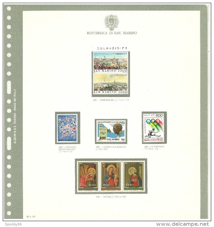 SAN MARINO - COLLEZIONE COMPLETA - MNH** DAL 1981 AL 1997 + SERVIZI E FOGLIETTI COME DA FOTOGRAFIE