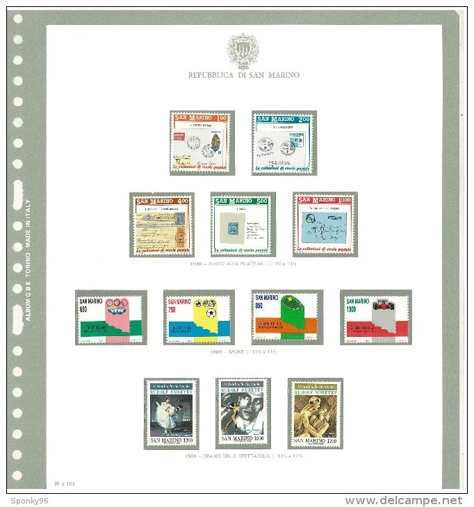 SAN MARINO - COLLEZIONE COMPLETA - MNH** DAL 1981 AL 1997 + SERVIZI E FOGLIETTI COME DA FOTOGRAFIE