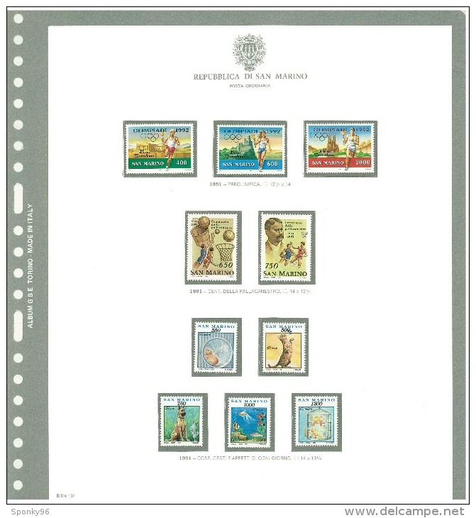 SAN MARINO - COLLEZIONE COMPLETA - MNH** DAL 1981 AL 1997 + SERVIZI E FOGLIETTI COME DA FOTOGRAFIE