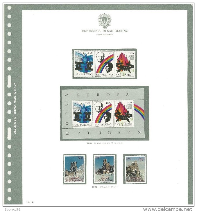 SAN MARINO - COLLEZIONE COMPLETA - MNH** DAL 1981 AL 1997 + SERVIZI E FOGLIETTI COME DA FOTOGRAFIE