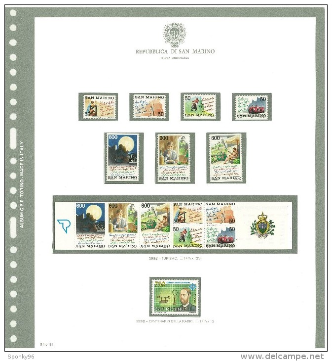 SAN MARINO - COLLEZIONE COMPLETA - MNH** DAL 1981 AL 1997 + SERVIZI E FOGLIETTI COME DA FOTOGRAFIE