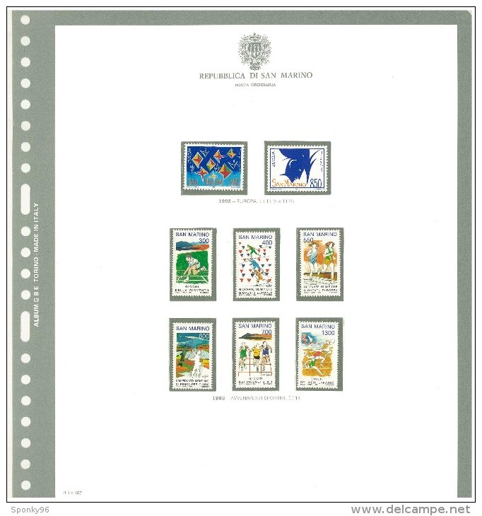 SAN MARINO - COLLEZIONE COMPLETA - MNH** DAL 1981 AL 1997 + SERVIZI E FOGLIETTI COME DA FOTOGRAFIE