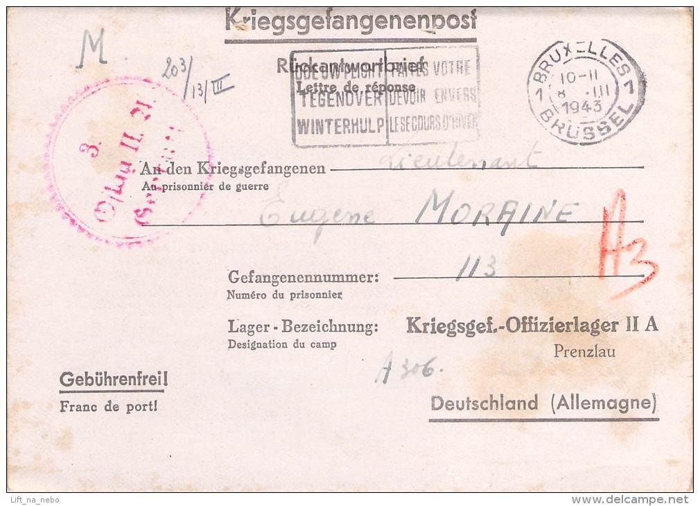 Oflag II A  Germany WWII WW2 POW Prisoner Of War Censorship Censuur Geprüft Kriegsgefangenenpost FREE SHIPPING - Lettres & Documents