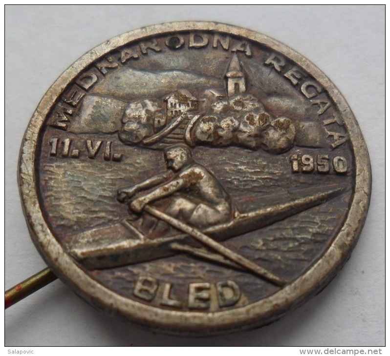 INTERNATIONAL ROWING REGATTA - Bled 1950. FISA Slovenia  PINS BADGES  P - Aviron