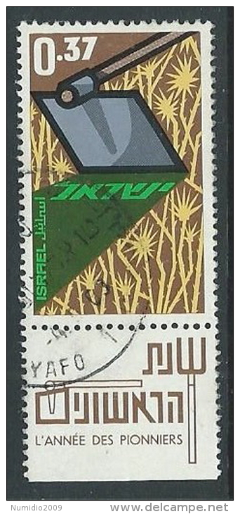 1961 ISRAELE USATO ANNO DEI PIONIERI CON APPENDICE - T1 - Gebraucht (mit Tabs)