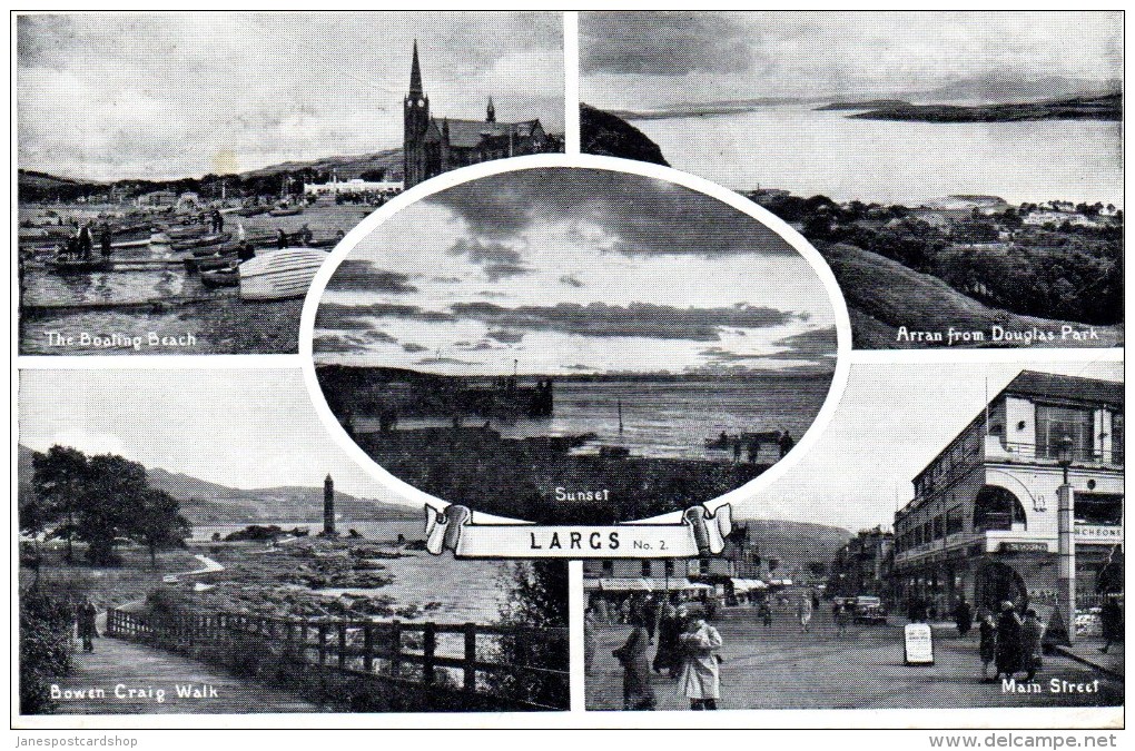 LARGS MULTI VIEW - POSTALLY USED FROM LARGS - 1957 - Ayrshire