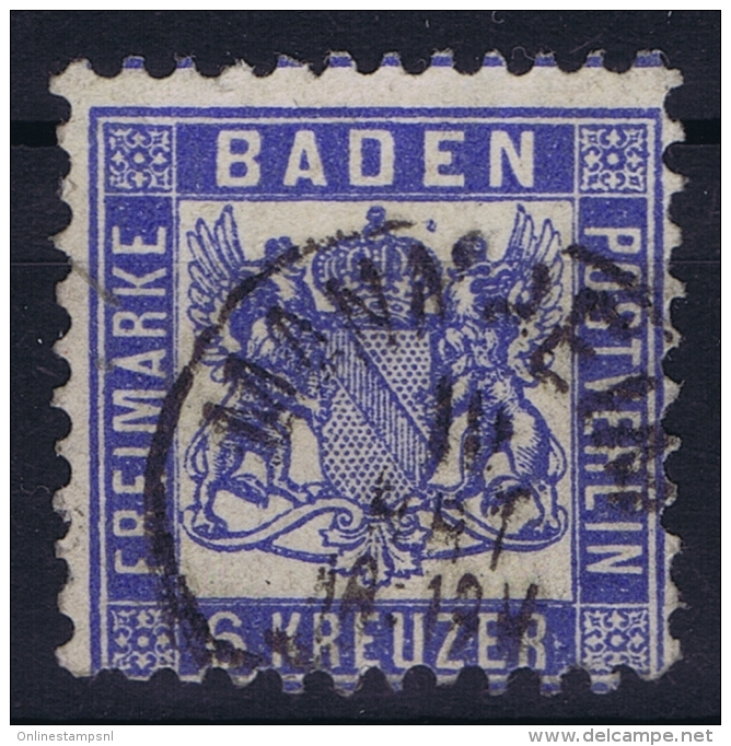 Baden Mi Nr 19 Aa   Used 1862 - Gebraucht