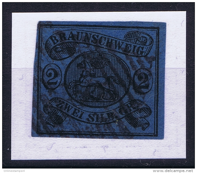 Braunschweig Mi Nr 7  Yv Nr 8  Used  1853 - Brunswick
