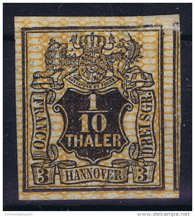 Hannover Mi Nr 12 Yv Nr 13   MH/*  1856 Signed/ Signé/signiert Brun Has A Diaginal Fold - Hanover