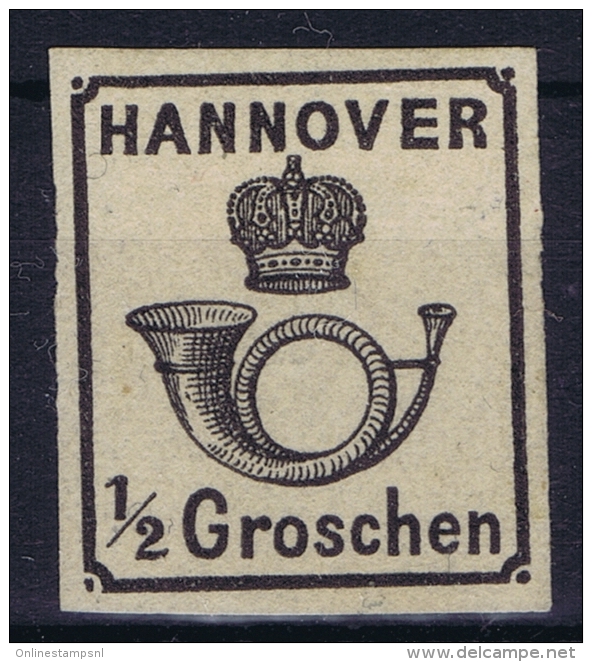 Hannover Mi Nr 17 Yv Nr 16   MH/*  1863 Signed/ Signé/signiert - Hannover