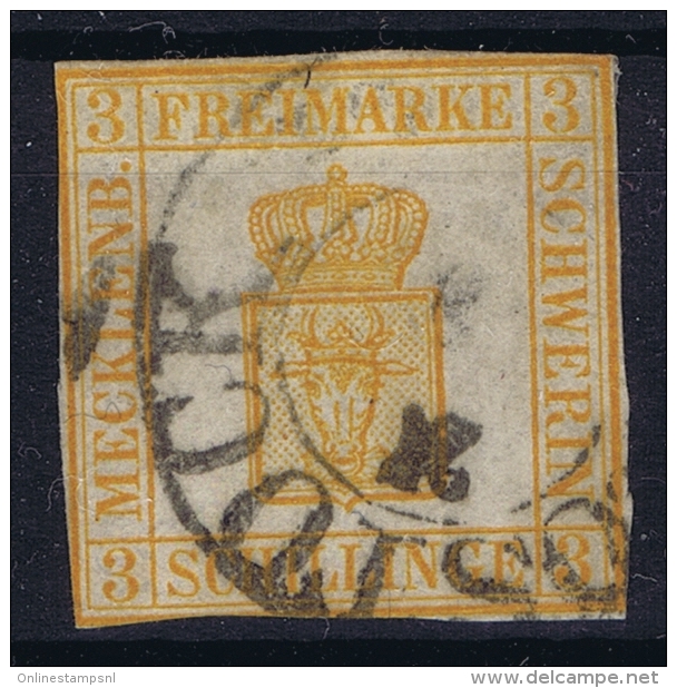 Mecklenburg-Schwerin Mi Nr 2 Yv Nr 4  Used, 1856 - Mecklenburg-Schwerin