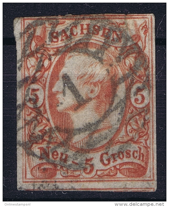 Sachsen  Mi Nr 12  Yv Nr 11 A  1856  Used - Saxe