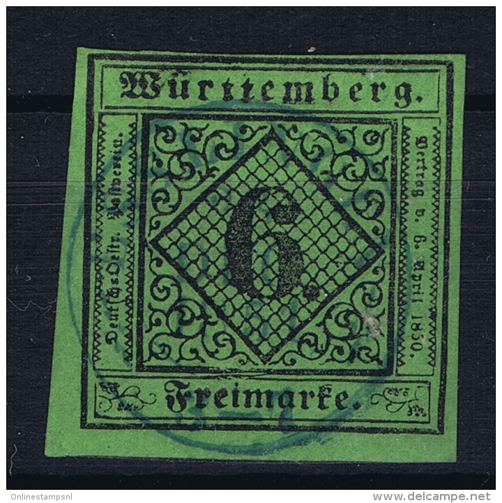 Württemberg  Mi Nr 3  Yv 3   1851  Used - Gebraucht