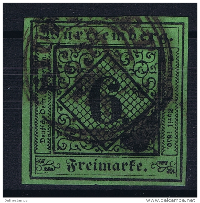 Württemberg  Mi Nr 3  Yv 3   1851  Used - Gebraucht