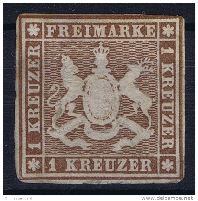 Württemberg Mi Nr  11   1859 MH/* - Ungebraucht