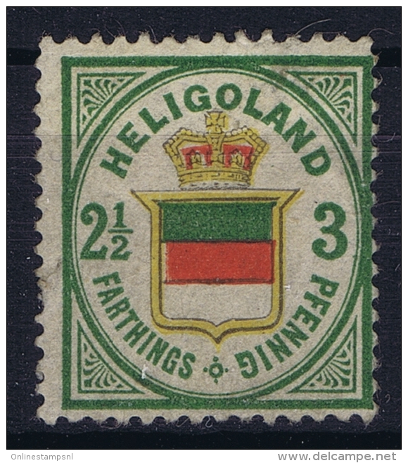 Helgoland: Mi Nr 17 A  MH/* Signed/ Signé/signiert  Brun   1873 - Heligoland