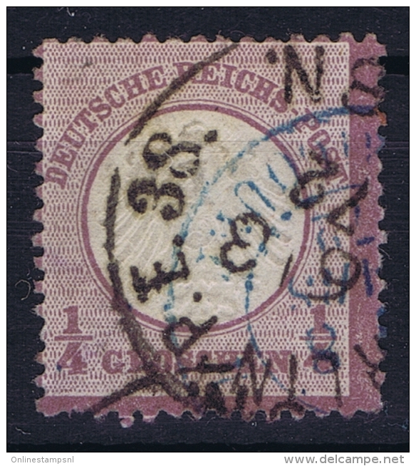 Deutsches Reich:  Mi Nr 1 Used 1872 Kleinem Brustschild  Double Cancel. - Used Stamps