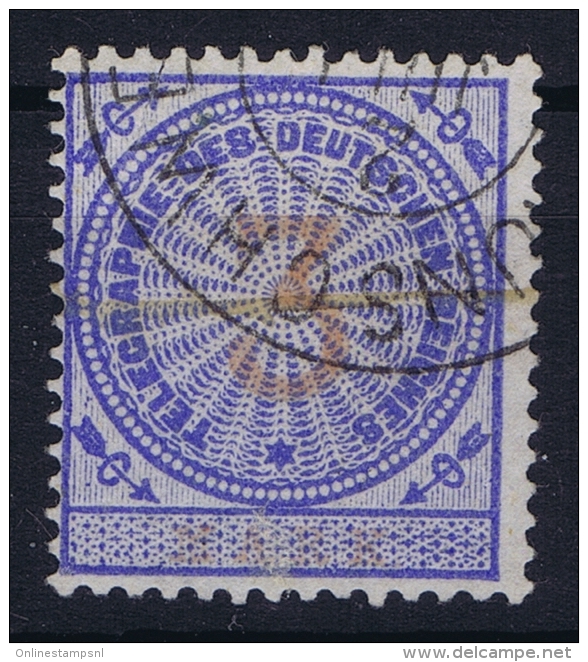 Deutsches Reich:  Telegrafenmarken Mi Nr 18 Used Used  1875 Signed/ Signé/signiert Brun - Gebraucht