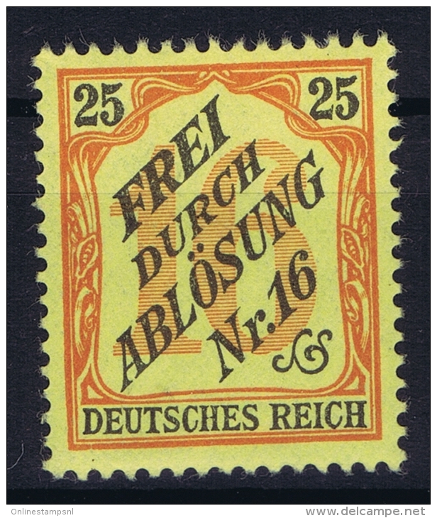 Deutsches Reich:  Dienstmarken Mi. Nr 14 MH/*  1905 - Dienstmarken