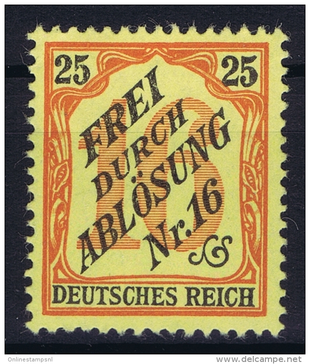 Deutsches Reich:  Dienstmarken Mi. Nr 14 MH/*  1905 - Service