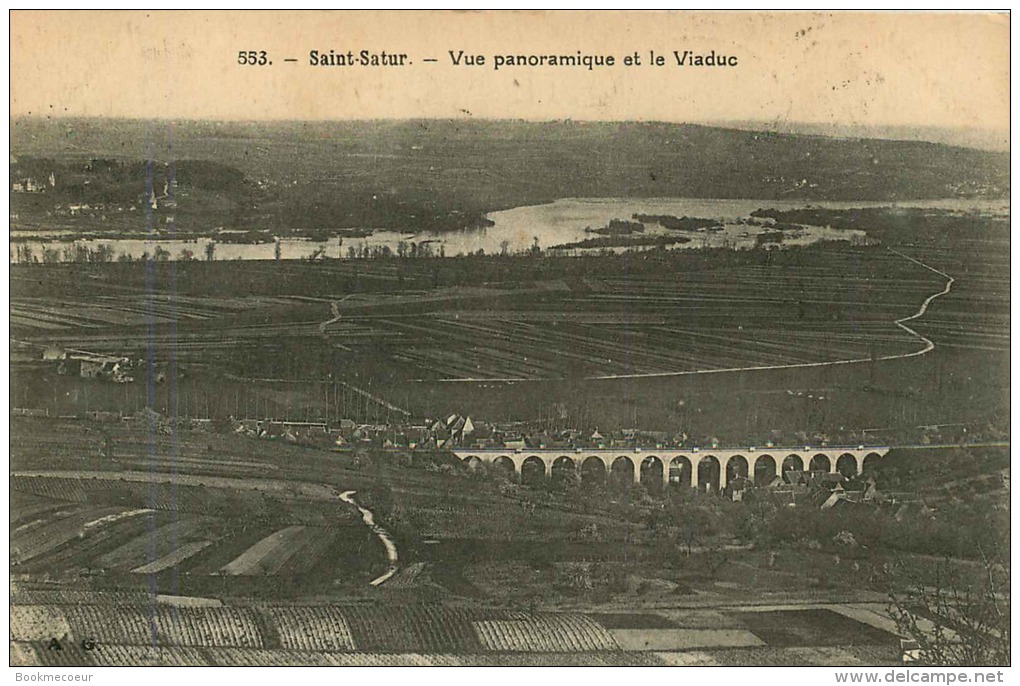 18   SAINT SATUR  VUE PANORAMIQUE  ET LE VIADUC   553 - Saint-Satur