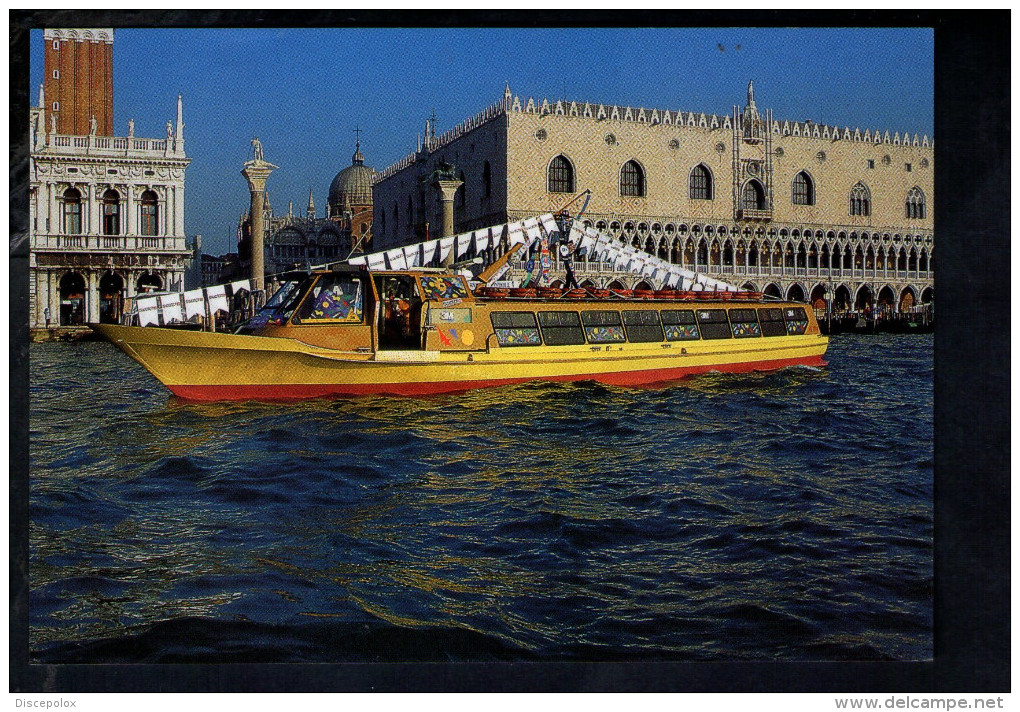 P3856 Navi Ship Bateau - Cartolina Della COOPERATIVA SAN MARCO ( Venezia ) MOTOSCAFI DI SERVIZIO PUBBLICO - Altri & Non Classificati