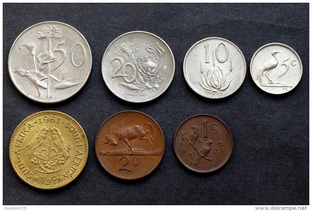 7 Monnaies Afrique Du Sud/ South Africa 1961-1969 - Sudáfrica