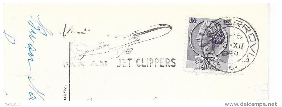 1959 TARGHETTA MECCANICA PAN AM JET CLIPPERS - Macchine Per Obliterare (EMA)