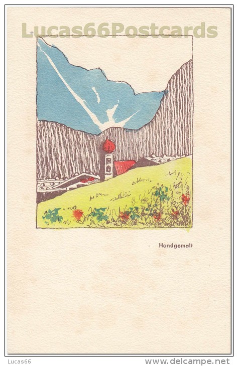 German Vintage Postcard -Bad Worishofen - Handgemalt - Bad Woerishofen