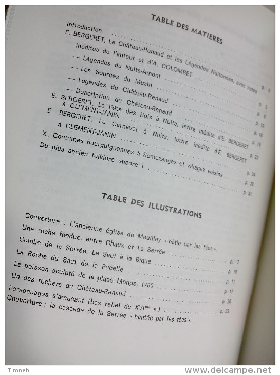 Anciennes Légendes Et Coutumes Du Pays Nuiton BERGERET COLOMBET Livret 32 Pages - Bourgogne